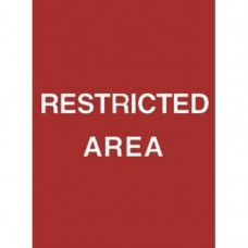 9 x 12" Restricted Area Acrylic Sign