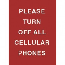 9 x 12" Please Turn Off All Cellular Phones Acrylic Sign