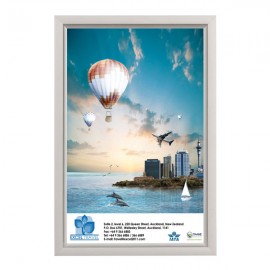 Slide In Frame 11'' X 17''  Poster Size 0.93" Silver Color Profile, Mitered Corner, Single Sided