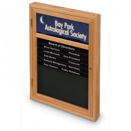 18 x 24" Single Door Enclosed Magnetic Directory Board w/ Header