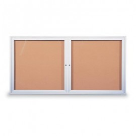 72 x 36" Double Door Standard Outdoor Enclosed Corkboards