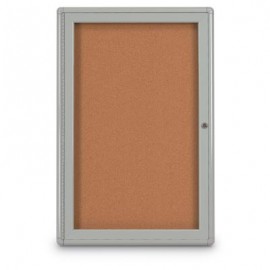 18 x 24" Single Door Radius Corner- Indoor Enclosed Corkboard