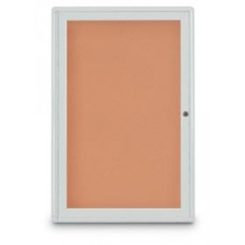 24 x 36" Single Door Radius Corner- Indoor Enclosed Corkboard