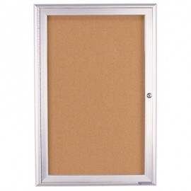 18 x 24" Single Door Radius Frame- Outdoor Enclosed Corkboard