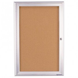 36 x 36" Single Door Radius Frame- Outdoor Enclosed Corkboard