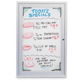 18 x 24" Indoor Enclosed Dry/Wet Erase Boards w/ Header