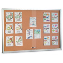 48 x 36" Sliding Glass Door Corkboards with Traditional Frame