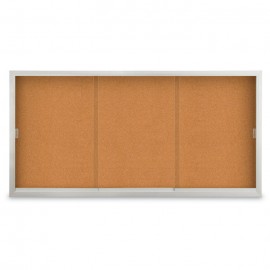 96 x 36" Sliding Glass Door Corkboards with Traditional Frame