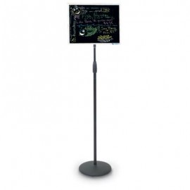 20 x 15" Black Dry Erase Aluminum Frame Pedestal Board