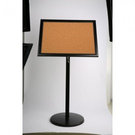 Poster Board on Curved Post with Cork 4x8.5"x11" Viewable Area Landscape/Portrait use Black