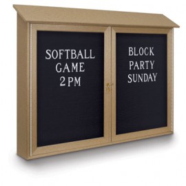 45 x 36" Double Door Enclosed Letterboard Message Center