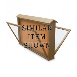 45 x 36" Double-Sided Bottom Hinge Enclosed Cork Message Center