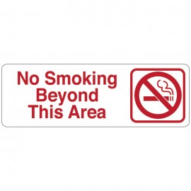 No Smoking Beyond This Area Directional Sign