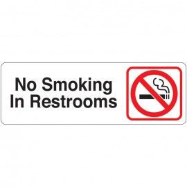 No Smoking In Restrooms Directional Sign