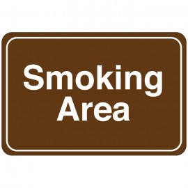 Smoking Area Facility Sign