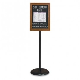 Black Base/ Wood Frame Pedestal Easy Tack Board