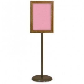 Bronze Base/ Wood Frame Pedestal Easy Tack Board