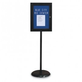 Black Base/ Black Frame Pedestal Easy Tack Board