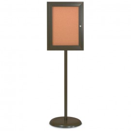 Bronze Base/ Bronze Frame Pedestal Corkboard