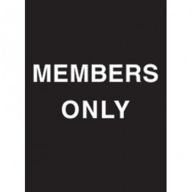 7 x 11" Members Only Acrylic Sign