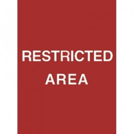9 x 12" Restricted Area Acrylic Sign