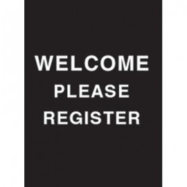 7 x 11" Welcome Please Register Acrylic Sign
