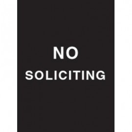 7 x 11" No Soliciting Acrylic Sign