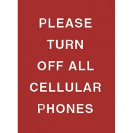 7 x 11" Please Turn Off All Cellular Phones Acrylic Sign