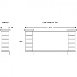 120 x 60" Double Sided Architecture Signage