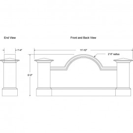 132 x 60" Double Sided Architecture Signage