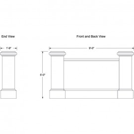 108 x 60" Single Sided Architecture Signage