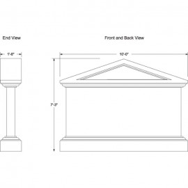 120 x 87" Double Sided Architecture Signage