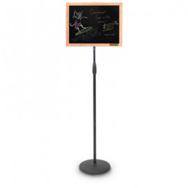 20 x 15" Black Dry Erase Wood Frame Pedestal Board